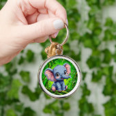 Porte-clés Éléphant de dessin animé mignon (Main)