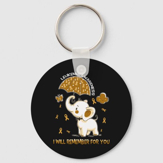 Porte-clés Eléphant de sensibilisation à la leucémie (Recto)