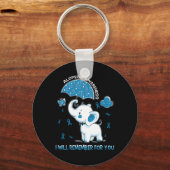 Porte-clés Eléphant de sensibilisation à l'alopécie (Recto)