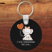 Porte-clés Eléphant de sensibilisation à l'ESPC (Recto)