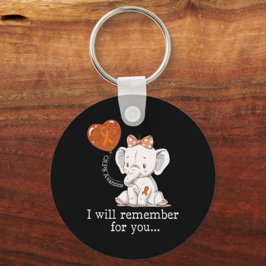 Porte-clés Eléphant de sensibilisation à l'ESPC (Recto)