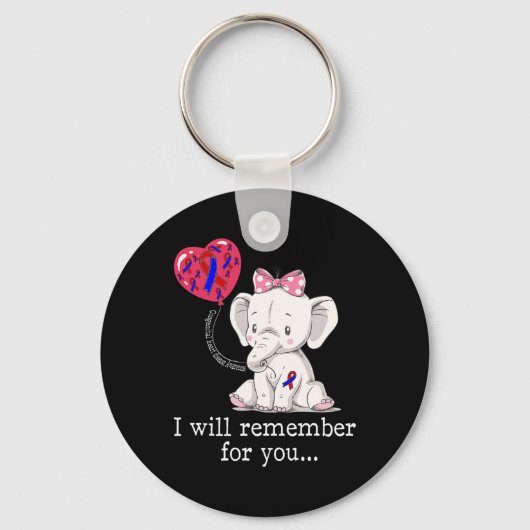Porte-clés Eléphant de sensibilisation aux maladies cardiaque (Recto)