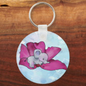Porte-clés Éléphant en fleurs (Recto)