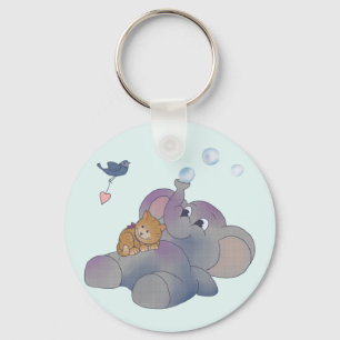 Porte-clés Éléphant et chatons