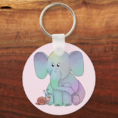 Porte-clés Éléphant et escargot (Recto)