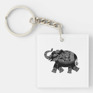 Porte-clés Eléphant Floral Mehedi
