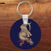 Porte-clés Eléphant Gentil À Tricycle (Recto)