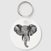 Porte-clés Eléphant gris africain (Recto)