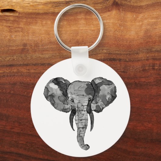 Porte-clés Eléphant gris africain (Recto)