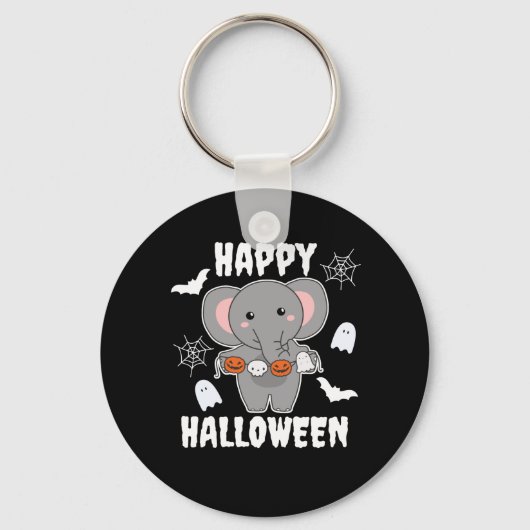 Porte-clés Elephant Happy Halloween (Recto)