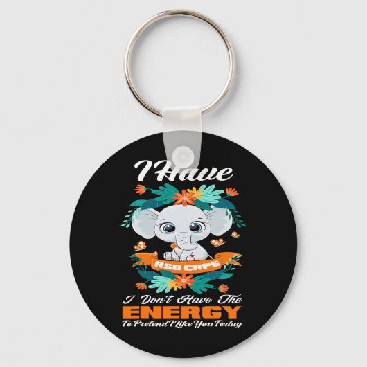 Porte-clés Elephant J'ai RSD RCPS Sensibilisation (Recto)