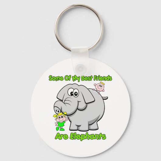 Porte-clés Elephant Meilleurs amis (Recto)