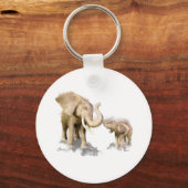 Porte-clés Eléphant mère et enfant 2 (Recto)