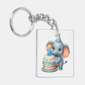 Porte-clés Éléphant Mignon 2ème Anniversaire (Devant gauche)