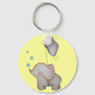 Porte-clés Eléphant mignon avec Porte - clé papillon