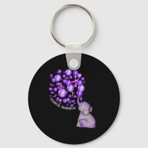 Porte-clés Eléphant Poussant Des Lons Violets Surdose