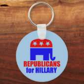 Porte-clés Eléphant républicain pour Hillary Clinton (Recto)
