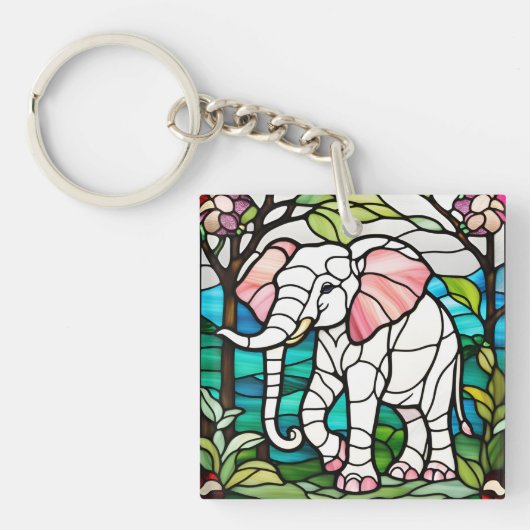 Porte-clés Eléphant rose (Devant)