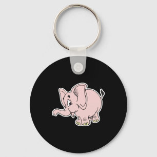 Porte-clés éléphant rose bébé mignon