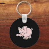 Porte-clés éléphant rose bébé mignon (Recto)