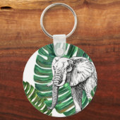 Porte-clés Elephant Safari personnalisable (Recto)