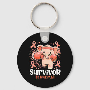 Porte-clés Éléphant survivant de la sensibilisation à la leuc