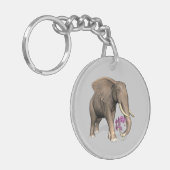 Porte-clés Elephant With Pink Orchid (Devant gauche)