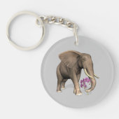 Porte-clés Elephant With Pink Orchid (Devant)