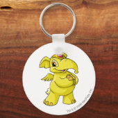 Porte-clés Eléphante jaune (Recto)