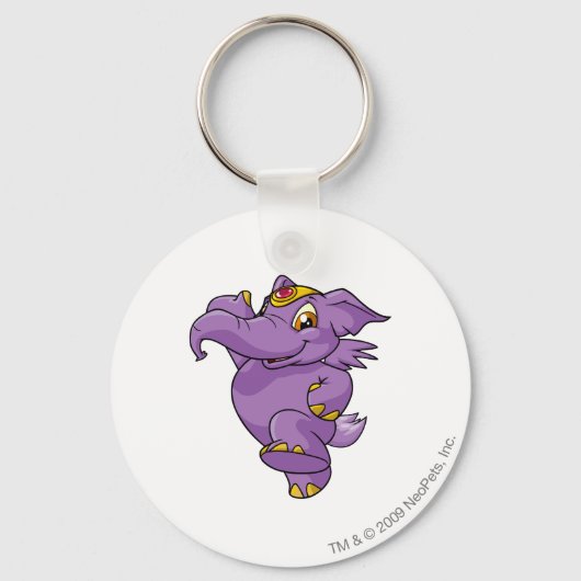 Porte-clés Eléphante violet (Recto)