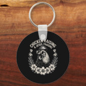 Porte-clés Élevage De Poulet Et Louange De Jésus (Recto)