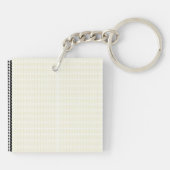 Porte-clés Elevez votre espace avec blanc et or géométrique (Dos)