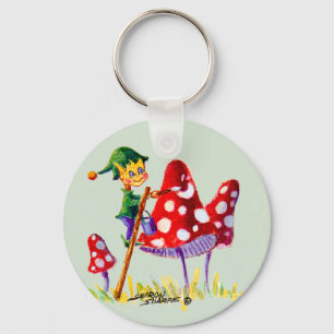Porte-clés ELF PEINTIN MUSHROOM par SHARON SHARPE