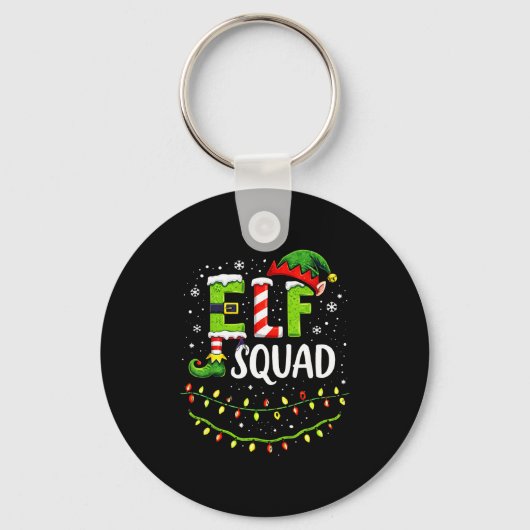 Porte-clés Elf Squad Christmas Lights Matching Holiday Crew  (Recto)