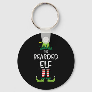 Porte-clés Elfe barbu assorti à Noël pour l'oncle de la famil