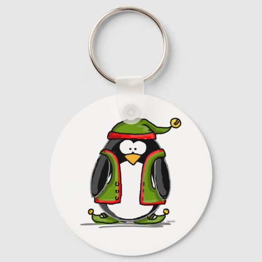 Porte-clés Elfe de Noël vert (Recto)