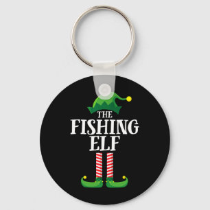 Porte-clés Elfe de pêche tenue de Noël assortie pour groupe f