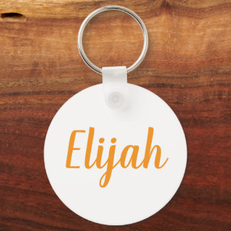 Porte-clés Elijah name Metal ring keychain