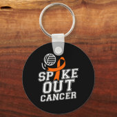 Porte-clés Éliminer la leucémie de volleyball Leucémie Cancer (Recto)