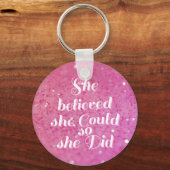 Porte-clés Elle croyait qu'elle pouvait le faire (Recto)