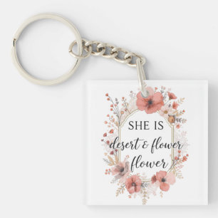 Porte-clés Elle est désert et fleur – T-Shirt Désertique Fémi