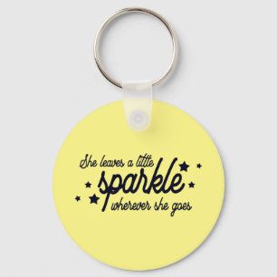 Porte-clés Elle Feuille Un Peu Étincelante Partout Où Elle Va