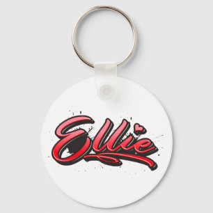 Porte-clés Ellie red Heart graffiti