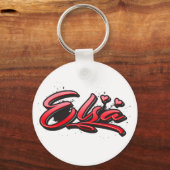 Porte-clés Elsa red Heart (Recto)