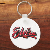 Porte-clés Elvira red Heart Graffiti (Recto)