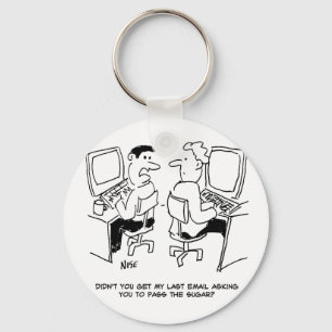 Porte-clés Email Computer Lesson. Funny Cartoon
