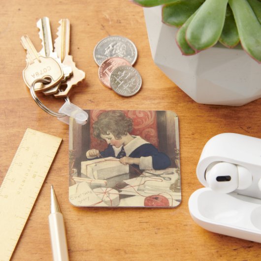 Porte-clés Emballage de cadeaux de Noël, Jessie Willcox Smith (Bureau)