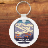 Porte-clés Emblem de la région d'hiver de Park City Utah (Recto)
