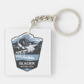 Porte-clés Emblem du parc national des Glaciers (Dos)