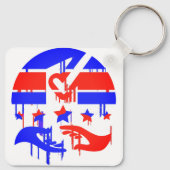 Porte-clés Emblème créatif de l'autonomisation et de la repré (Dos)